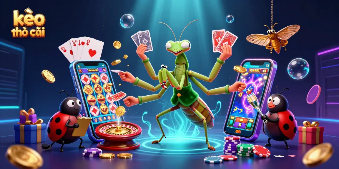 Experience the excitement of kèo nhà cái with vibrant gaming characters in a 3D animated casino scene.