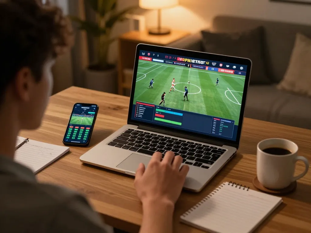 Bet on sports using OKFUN’s betting app in a comfortable home setting