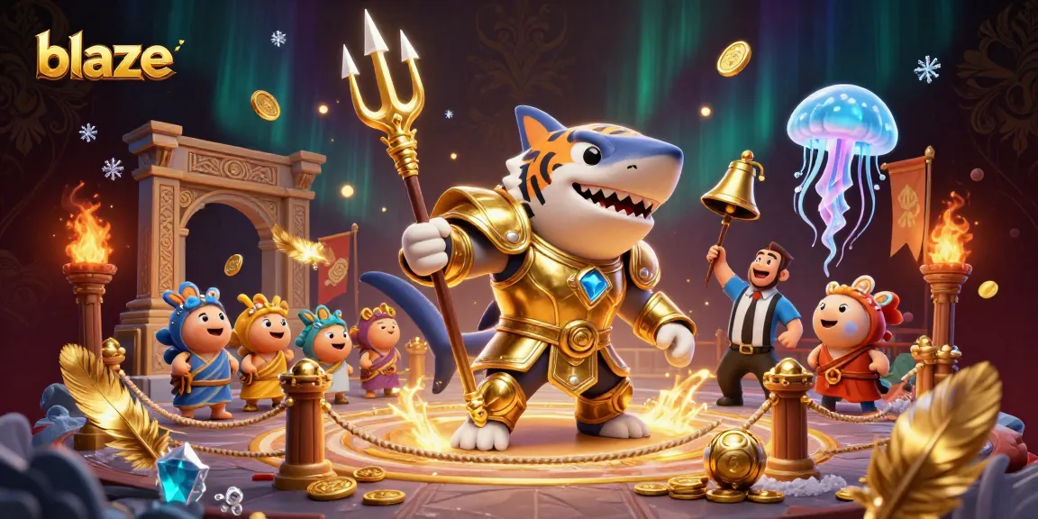 Experience the thrill of the blaze with a gladiatorial shark betting in the underwater colosseum.