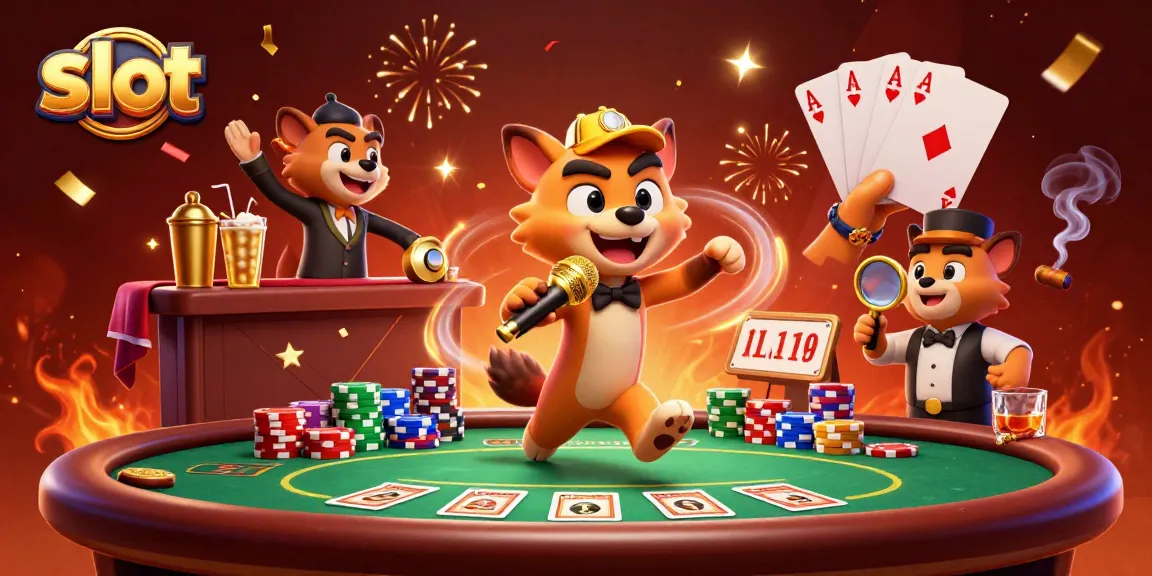 Spin the slot reels in a vibrant casino scene with hyenas bringing laughter and excitement.