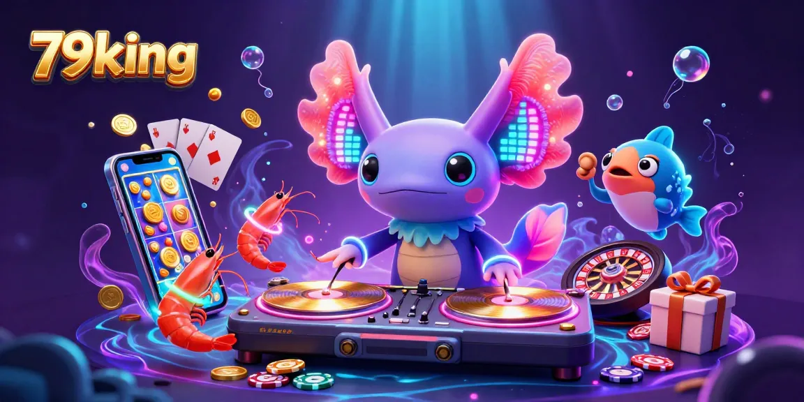 Experience the vibrant underwater party scene with 79king's exciting casino games and bonuses.