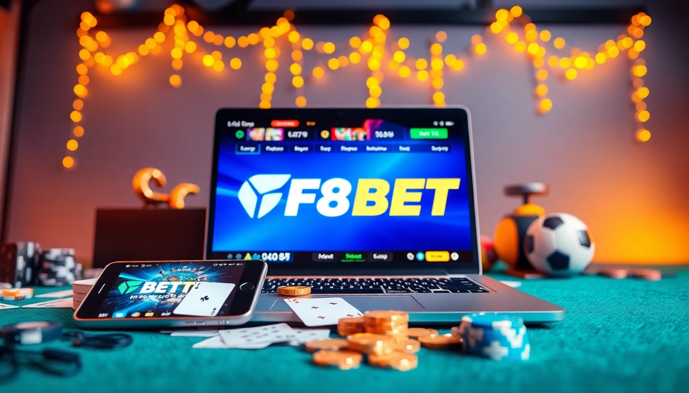 Engaging online betting scene showcasing F8beta2 with a modern gaming interface and vibrant elements.