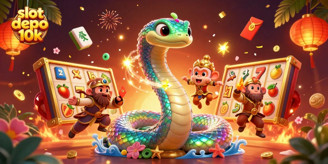 Spin to win with slot depo 10k, showcasing vibrant visuals and rich casino elements.
