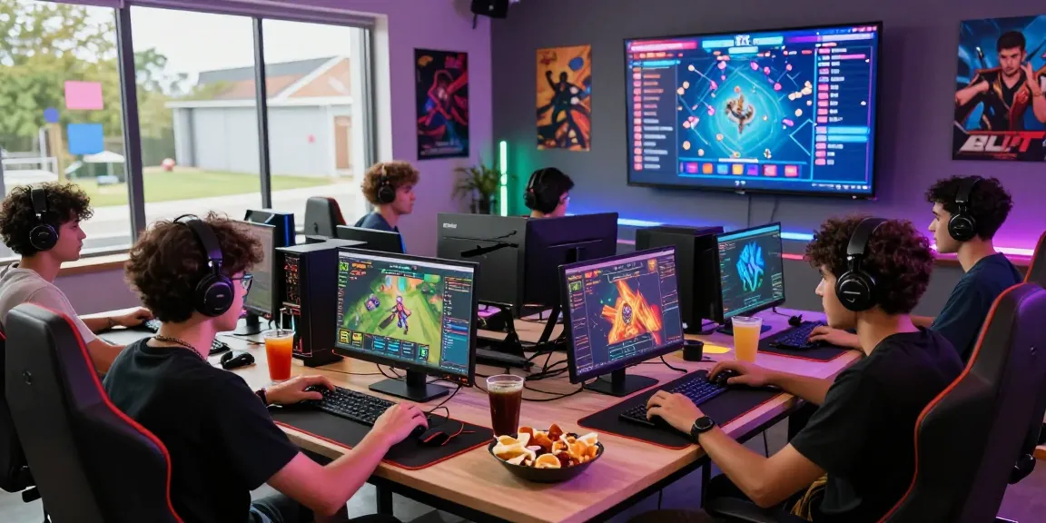 Engaging scene of players enjoying gamebaidoithuong online in a lively gaming environment with colorful displays and camaraderie.