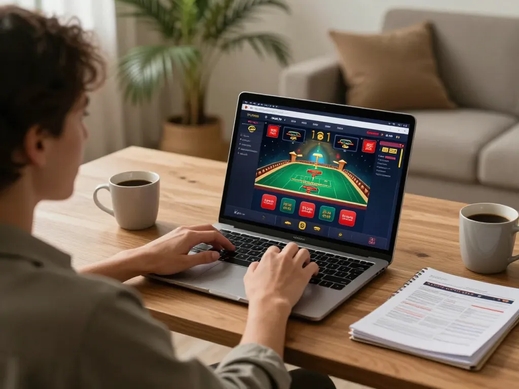 Optimizing ty le keo nha cai on a laptop during an engaging online casino session at home