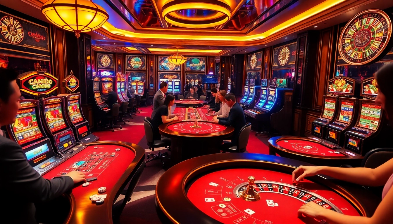 Excited players engaging at a luxurious casino with the theme '789win trang chu' highlighted.