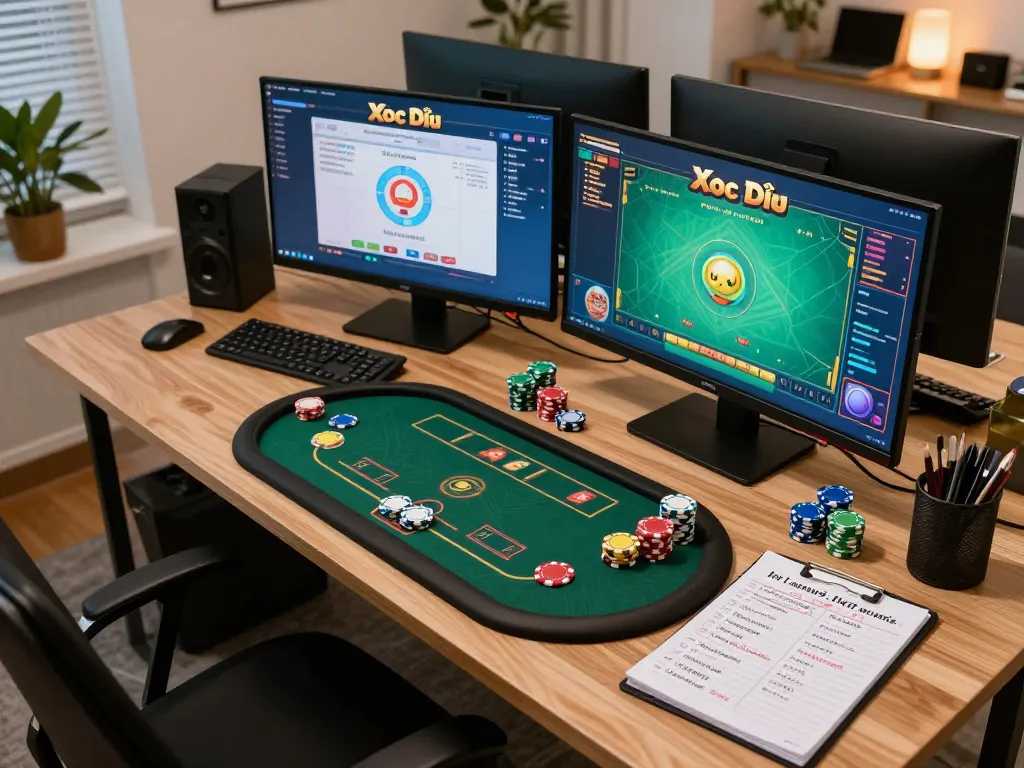 Xócdiaclub player engaging in live online game with strategy notes at hand