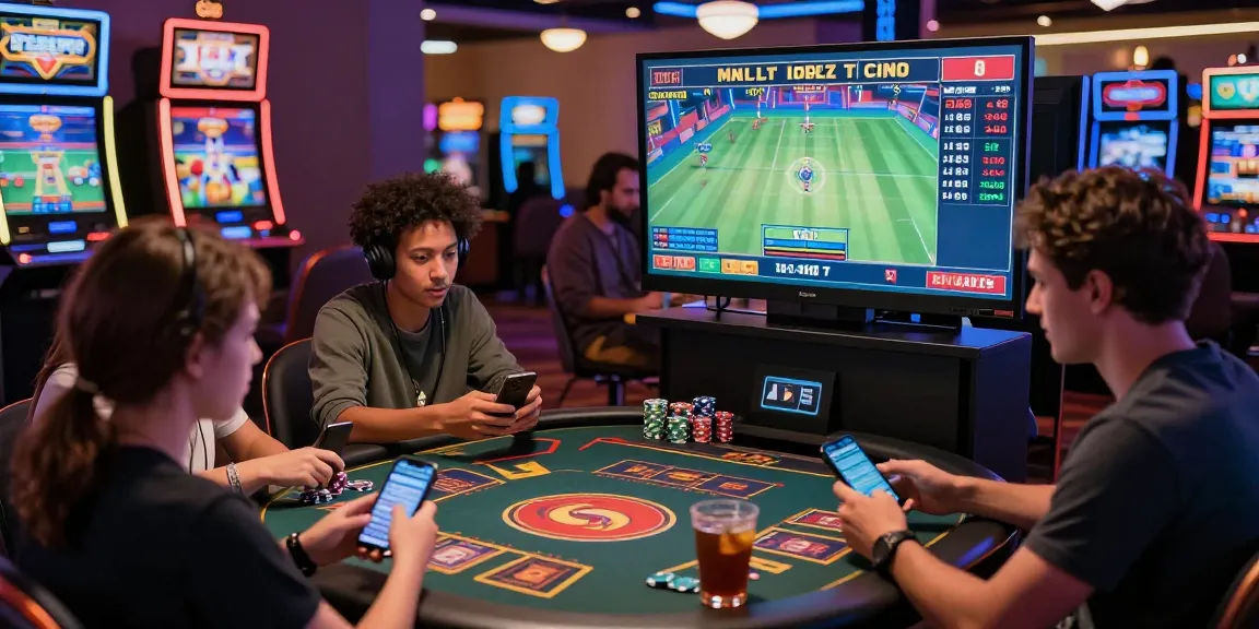 Exciting grandbetting scene with diverse players engaged in online gambling experience.