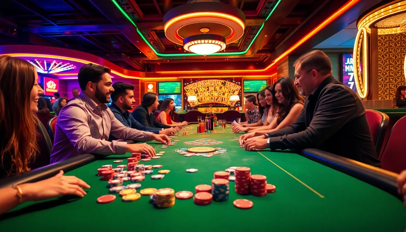 Experience the excitement of Diwa 777 with vibrant casino gaming scenes filled with action.