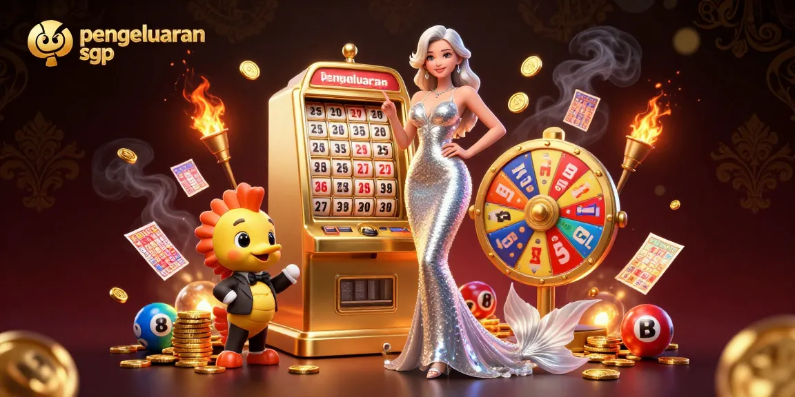 Check the latest pengeluaran sgp results with our engaging lottery-themed illustration art.