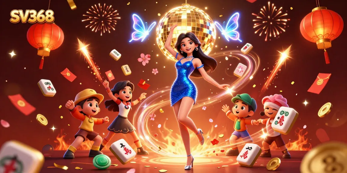 Experience exciting gambling thrills with SV368, showcasing a glamorous casino scene filled with vibrant game elements.