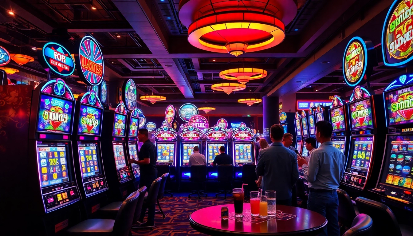 Play xgslot88 with exciting slot machines and vibrant casino lights.