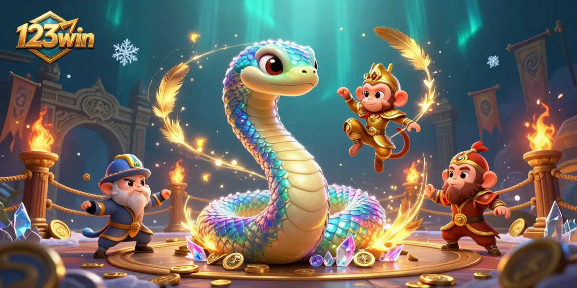 Engage in thrilling battles with 123win's dynamic online casino experiences featuring vibrant colors and rich details.