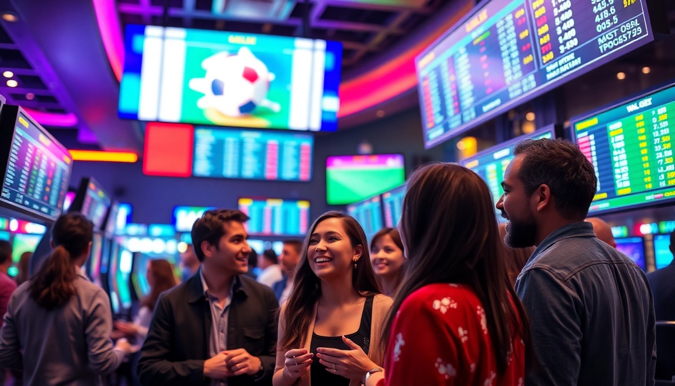 เดิมพัน bk8 sports betting ในคาสิโนที่เต็มไปด้วยความคึกคัก มีนักเดิมพันที่กำลังวิเคราะห์
