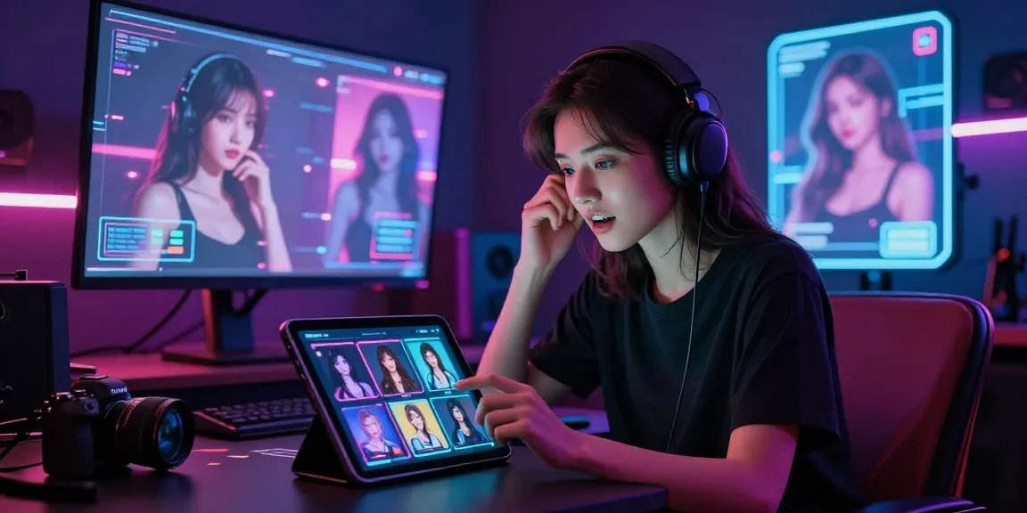 Engaging with nsfw ai in a vibrant digital environment featuring customizable personas and interactive holograms.