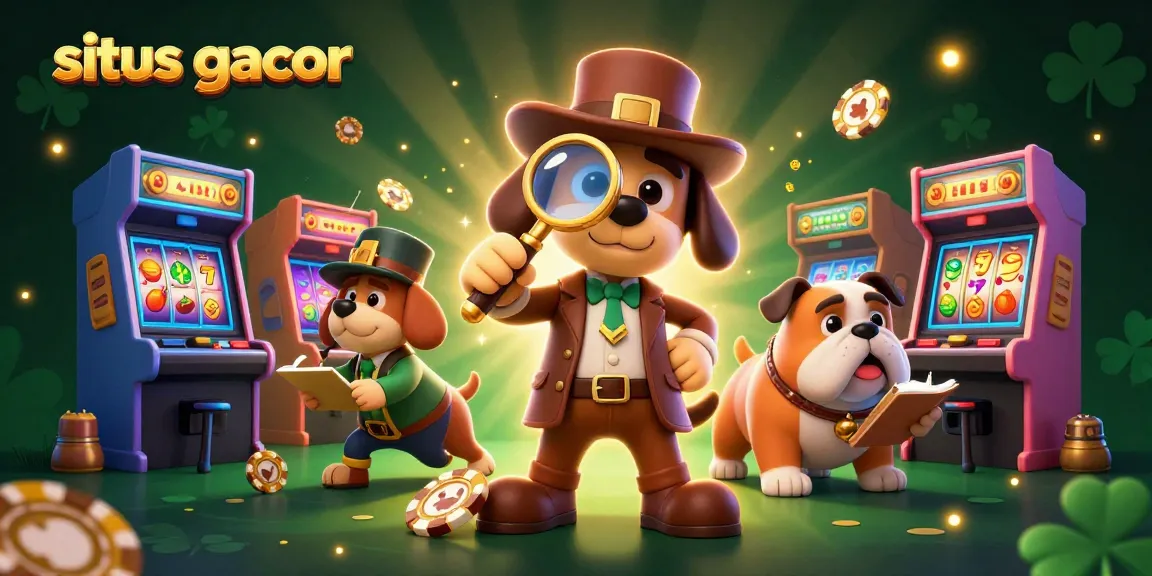Engage with situs gacor to unveil exciting slot clues in this vibrant gambling illustration.