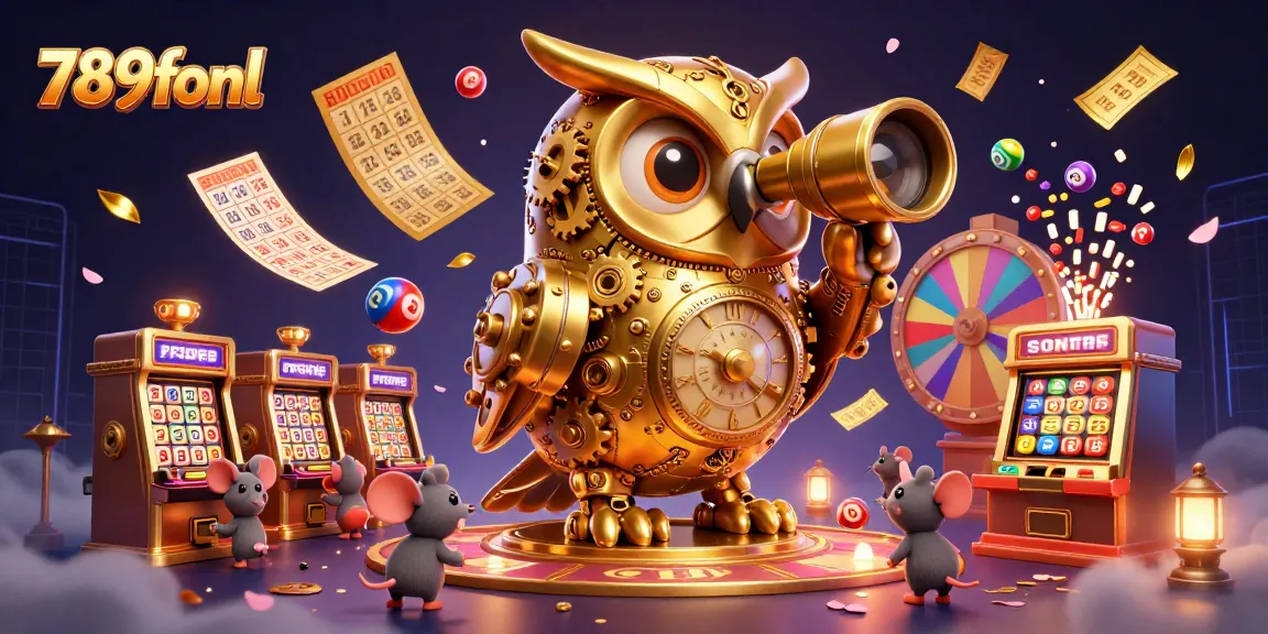 Engage with 789fonl's lively casino scene featuring a golden owl and dynamic game elements.