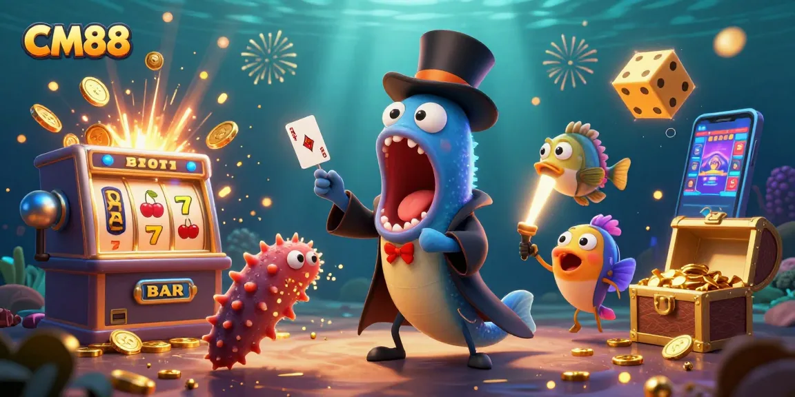 Experience the excitement of CM88's magical casino adventure with glowing characters and dynamic game elements.