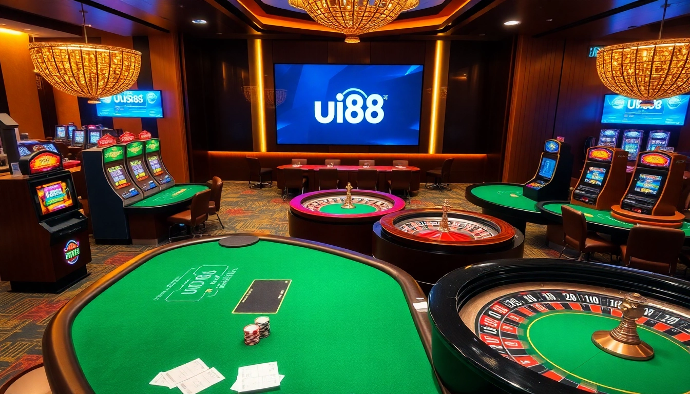 Experience the excitement of uu88 with vibrant casino gaming tables and thrilling action.