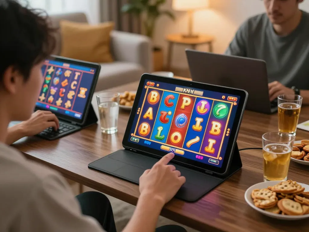 Engaging gameplay on nổ hũ slot machine, showing excitement and interactive online experience