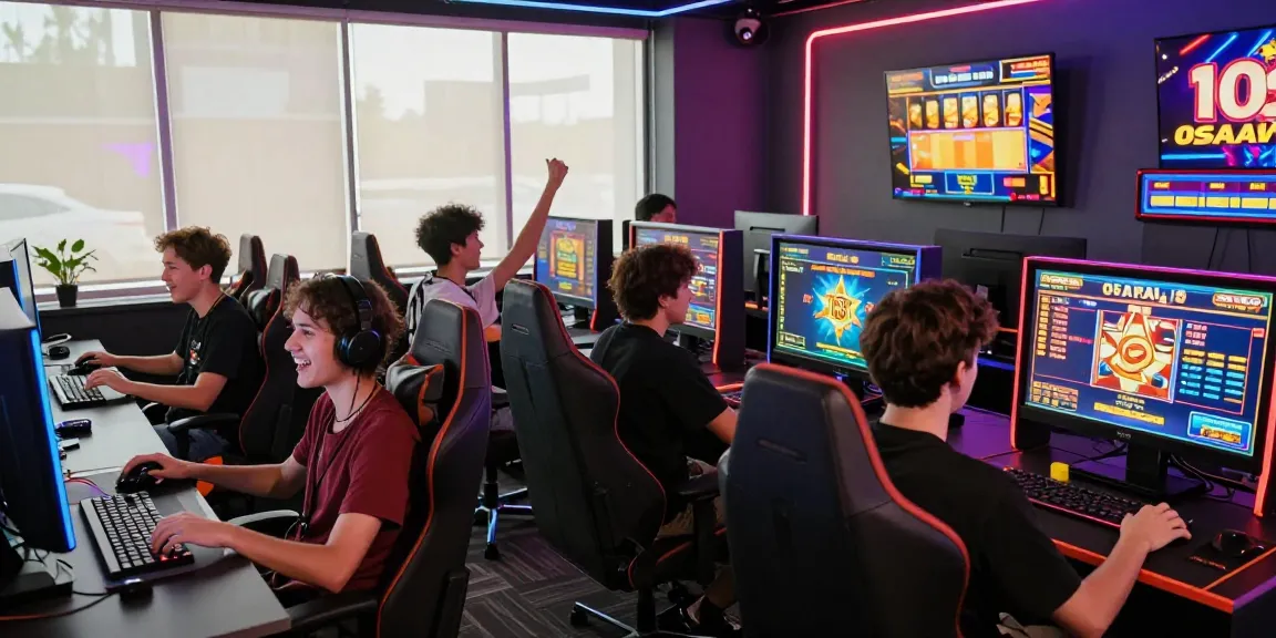 Engaging players enjoying OSAKA88 slot games in vibrant gaming lounge atmosphere.