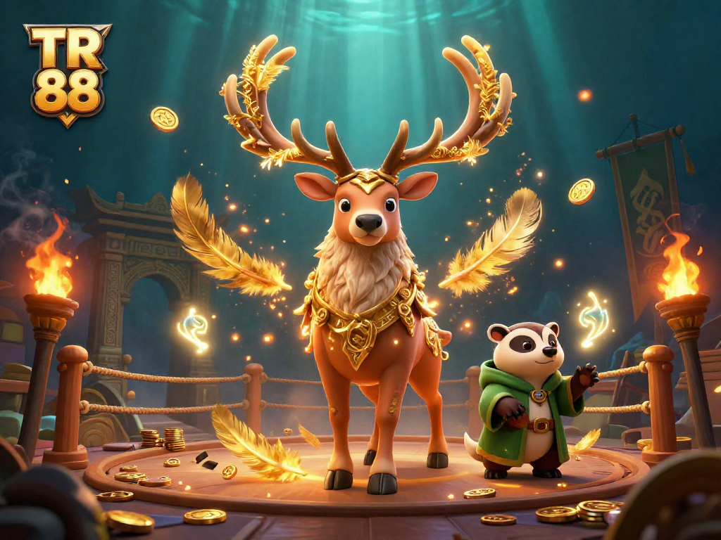 Experience the thrill of TR 88, where magical creatures and gaming excitement collide in an engaging scene.