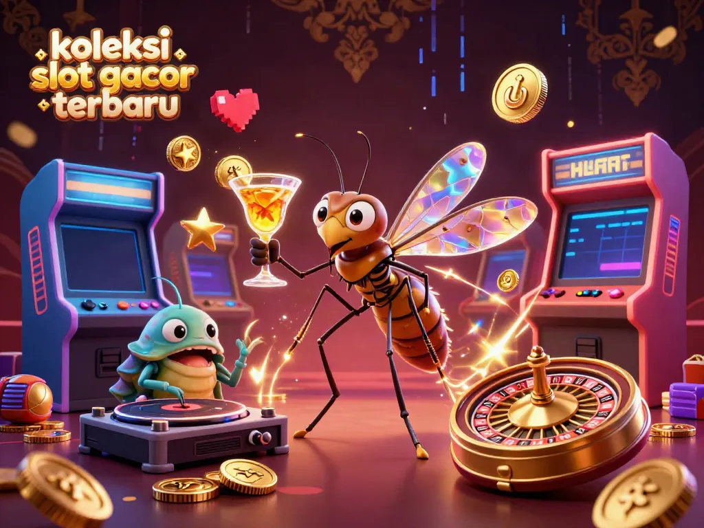 Koleksi slot gacor terbaru menampilkan simbol keberuntungan dan elemen kasino yang menarik.