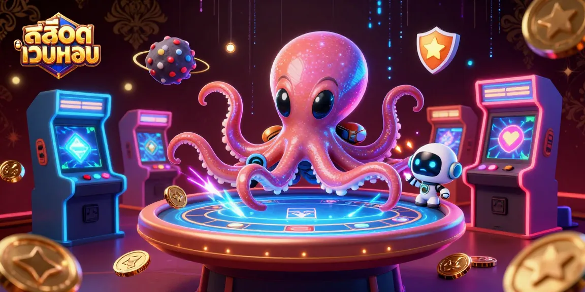 Engage in thrilling gameplay with สล็อตเว็บตรง at a cosmic poker table run by an alien octopus.