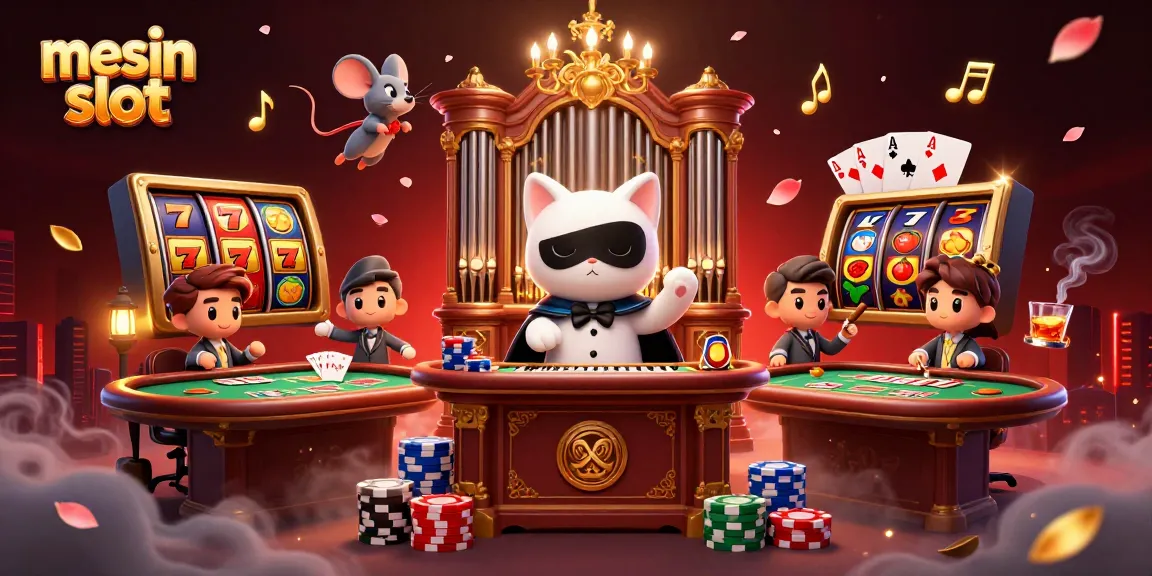 Spin the reels and unveil wins with mesin slot in this vibrant casino scene.