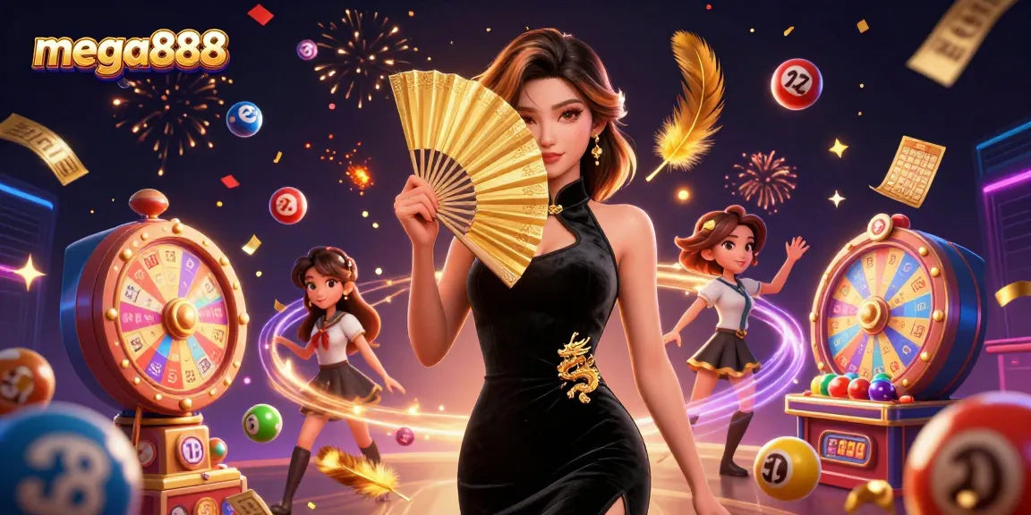 Experience thrilling wins with mega888's exciting mobile slot games in a vibrant casino atmosphere.