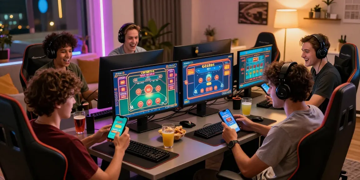 Exciting gaming scene at home with players enjoying the 663bet app, highlighting online betting and casino graphics.