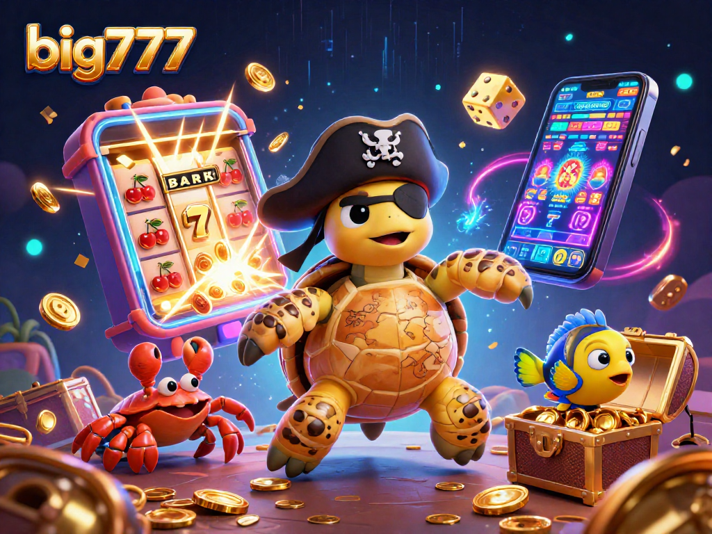 Engage with big777’s thrilling jackpot moments featuring vibrant 3D casino characters and elements.
