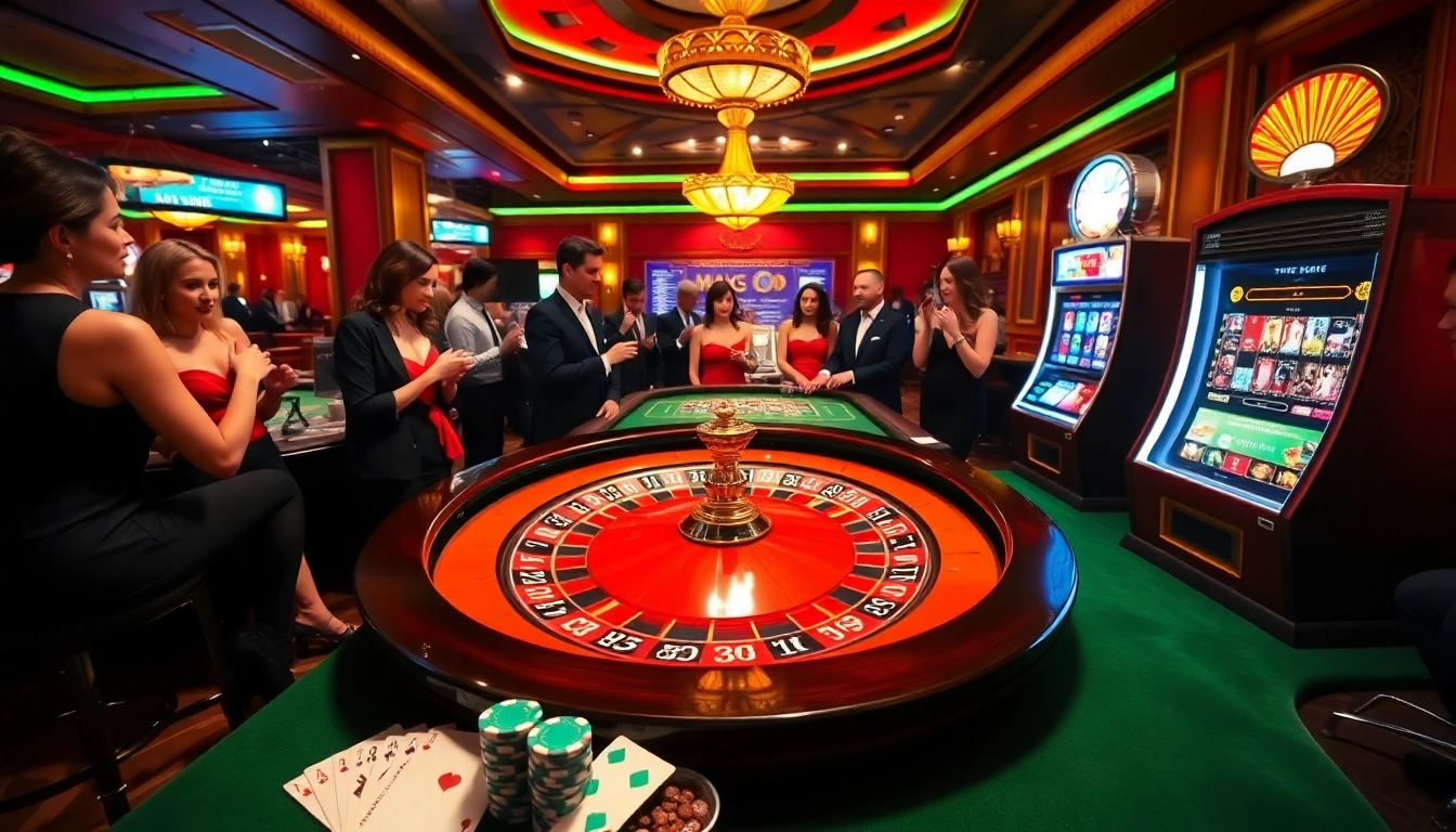 Engage with the excitement of asupanjitu casino games at a lively roulette table.