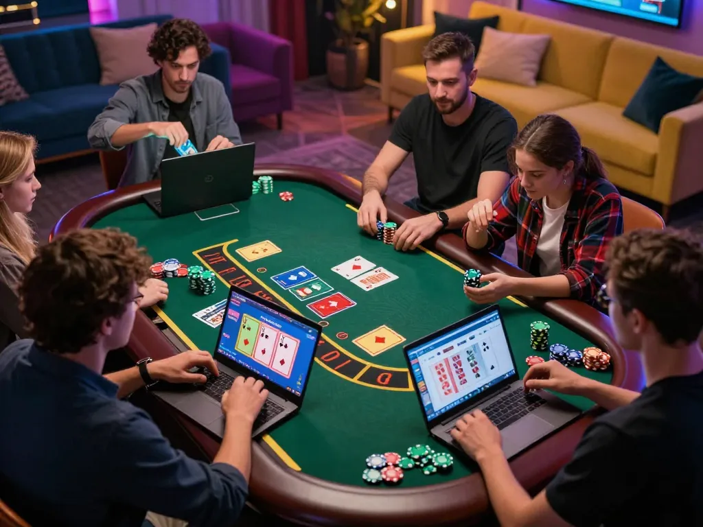 Players enjoying online blackjack at Hello88, showcasing exciting gaming moments.