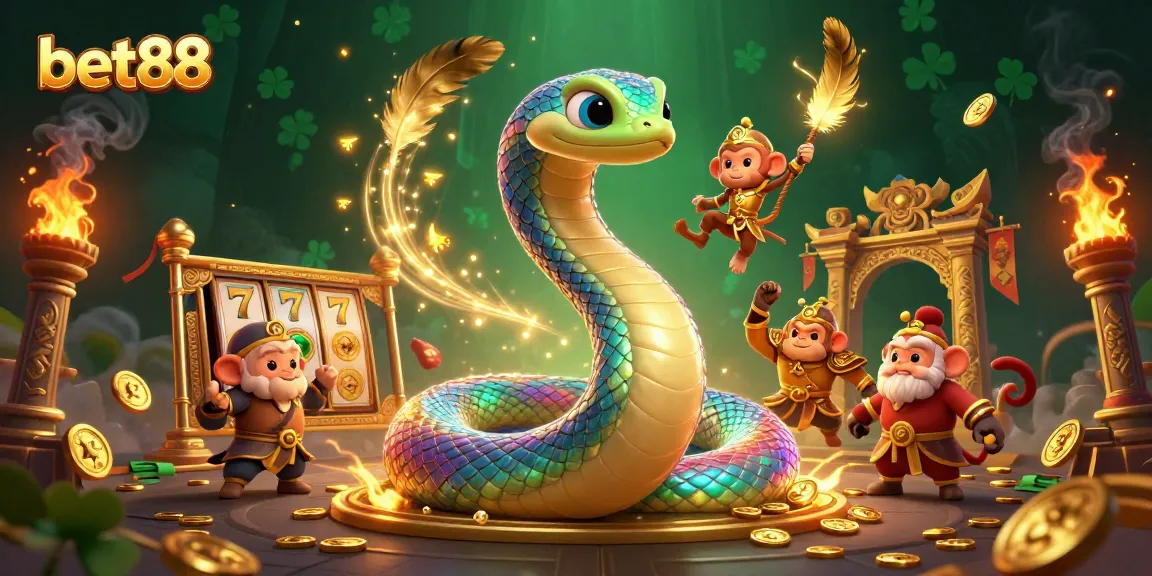 Experience thrilling slot games at bet88 with vibrant characters and dynamic gameplay animations.