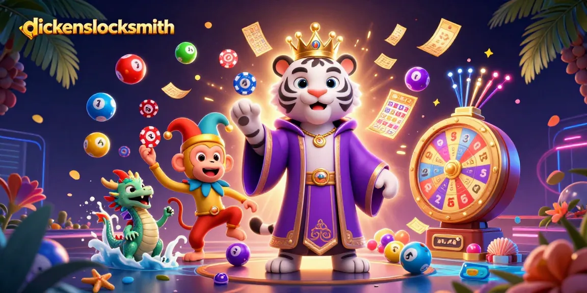 dickenslocksmith showcases an engaging 3D casino scene with lively characters and dynamic gambling elements.