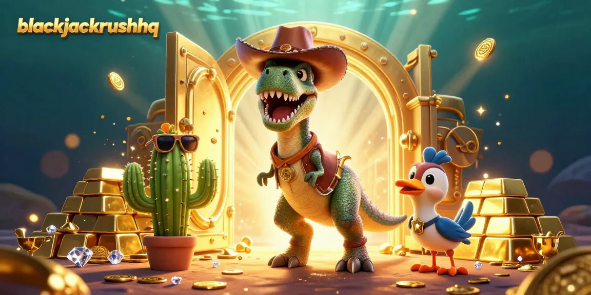 Engage in exciting gameplay strategies at blackjackrushhq with a vibrant casino-themed adventure illustration.