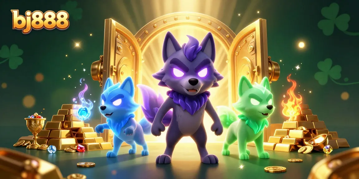 Experience exciting gameplay at bj888 with ghostly wolves and golden treasures!