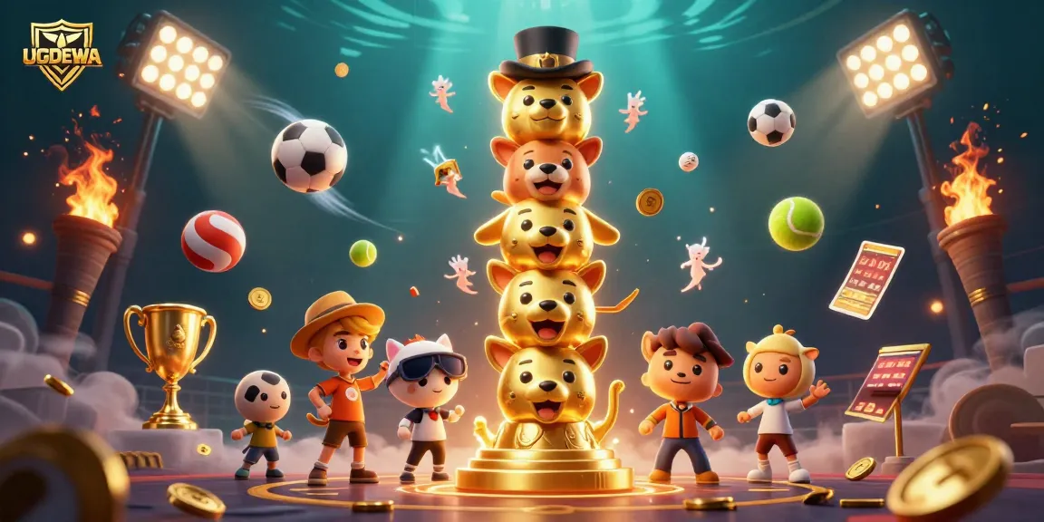 Engage in thrilling gameplay with UGDEWA, featuring dynamic sports elements and exciting casino visuals.