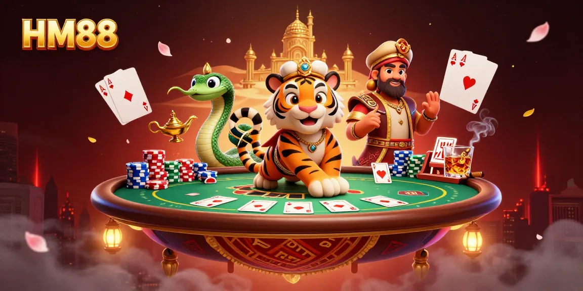 Join the thrilling gaming experience at HM88 casino with fantastic poker scenes and vibrant visuals.