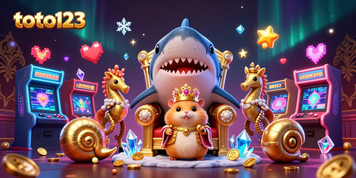 Experience winning strategies with toto123 in a vibrant casino-themed 3D illustration depicting gaming excitement.