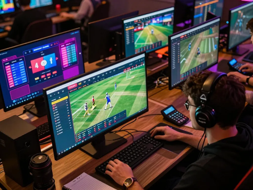 BK33 enables strategic online betting with a vibrant sportsbook setup showcasing live action and user engagement.