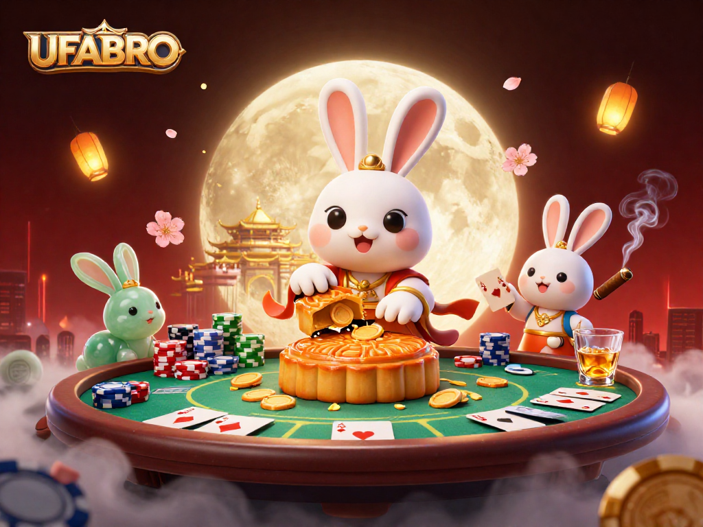 Experience thrilling bets with UFABRO's vibrant poker scene on the lunar surface filled with excitement.