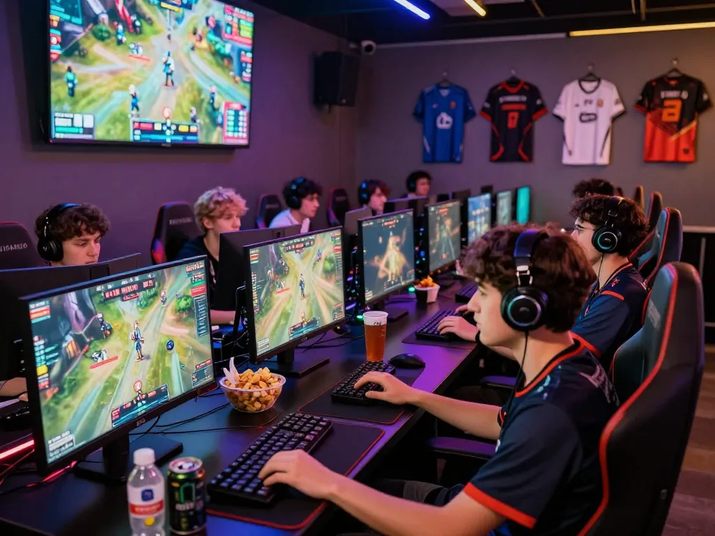 Explore the excitement of esports betting at https://gglbetsg.org/gglbet-sg/singapore-esports-betting-guide/ with young gamers engaged in live matches and dynamic odds.