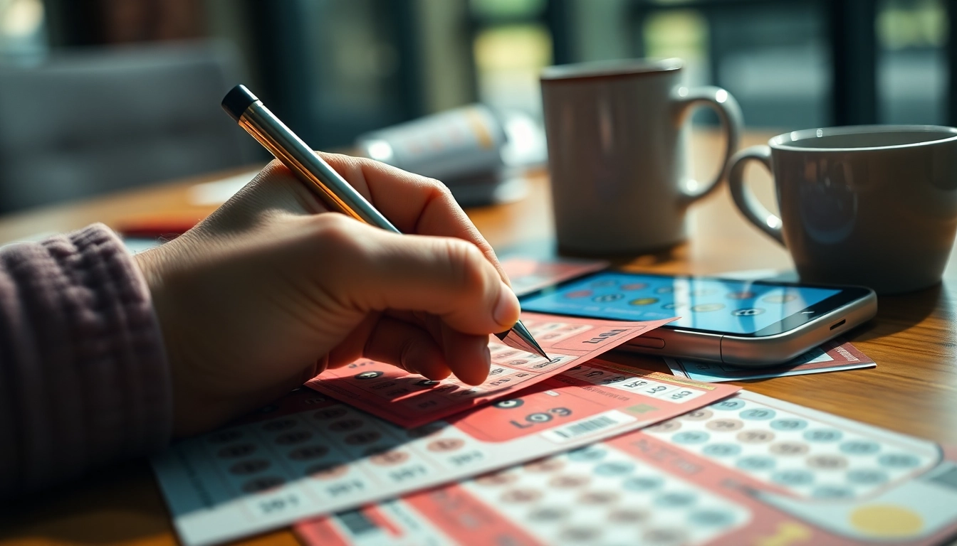 Exciting lottery ticket scene showcasing Song thủ lô with vibrant colors and engaging elements.