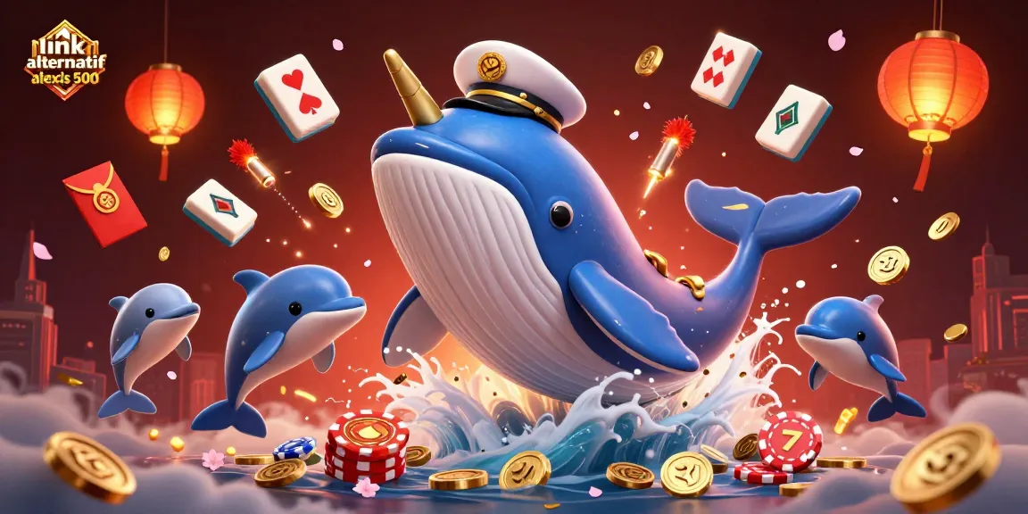 Experience link alternatif alexis 500 with dynamic casino visuals and winning symbols in a vibrant scene.