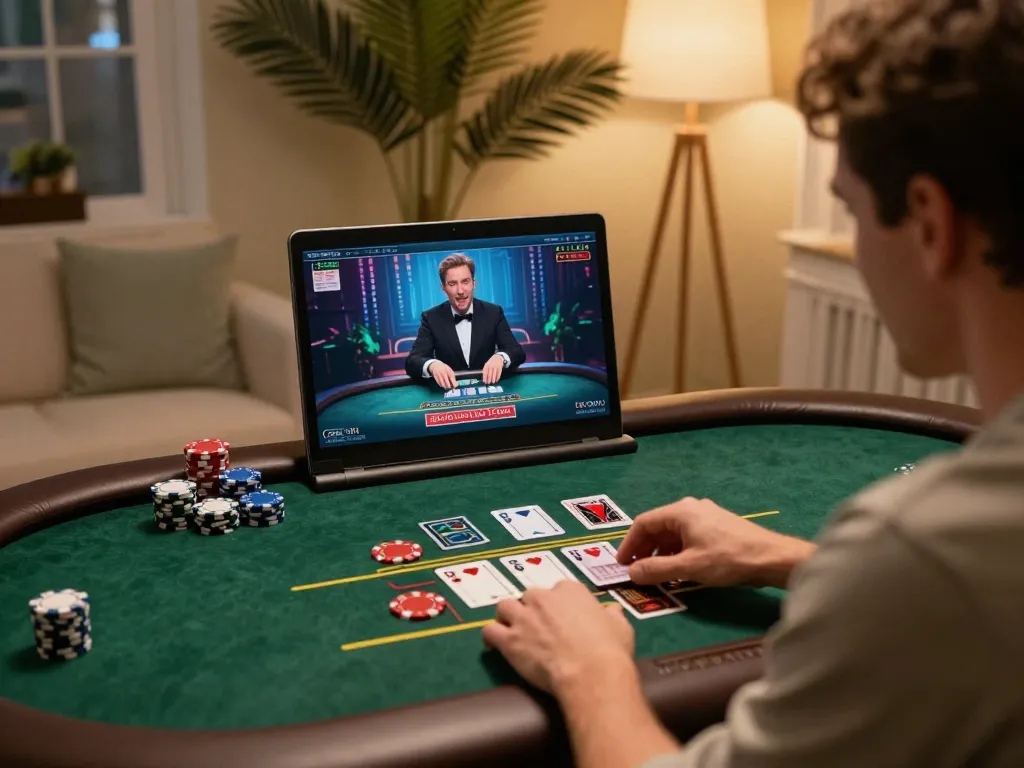 Online blackjack gameplay at home with god55, engaging live dealer and vibrant atmosphere