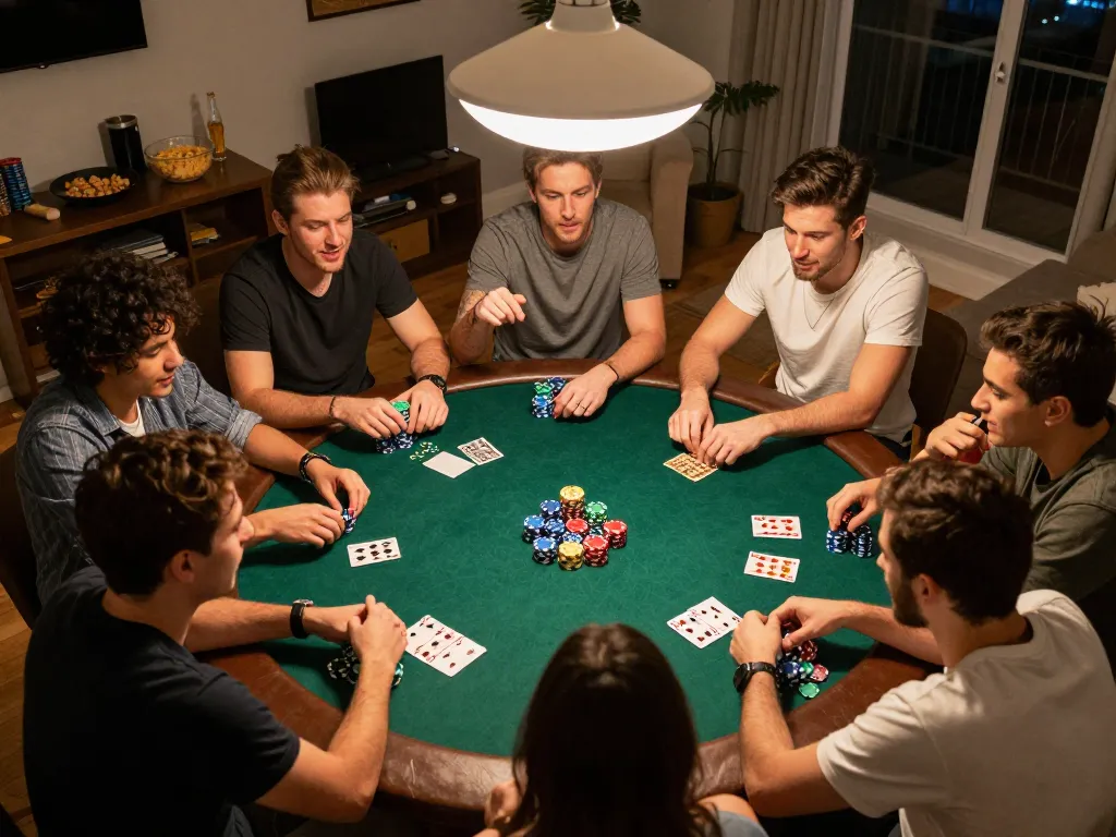 Enjoying a thrilling poker game with a No Deposit Bonus option visible on the table.