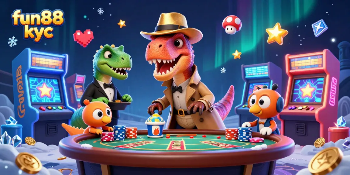 Chơi game thú vị tại fun88 kyc với velociraptor và pit boss trong một cảnh 3D sống động.