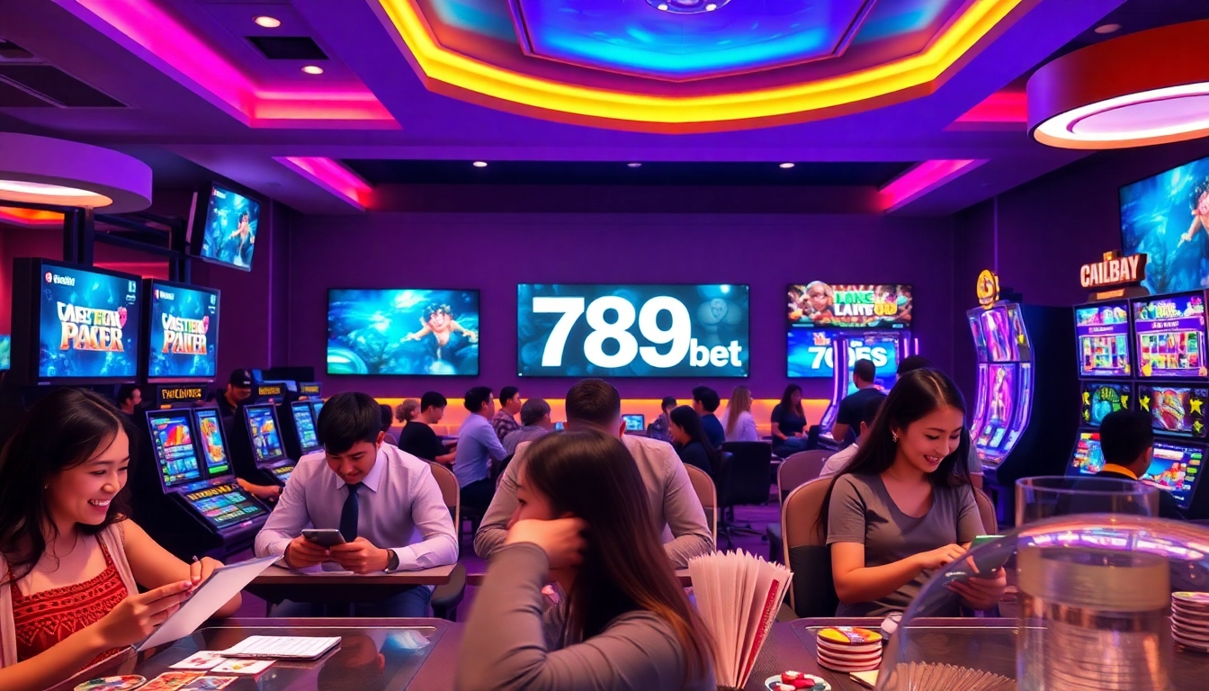 Engaged players enjoying the excitement of 789 bet in a vibrant online gambling environment.